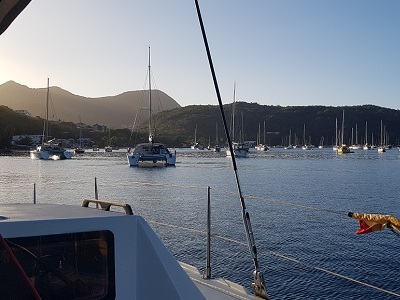 Early morning in the bay of Grand Anse d'Arlet.