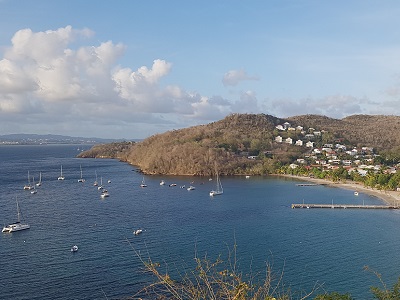 Our Martiniquais quarantine anchorage: Anse à l'Ane.